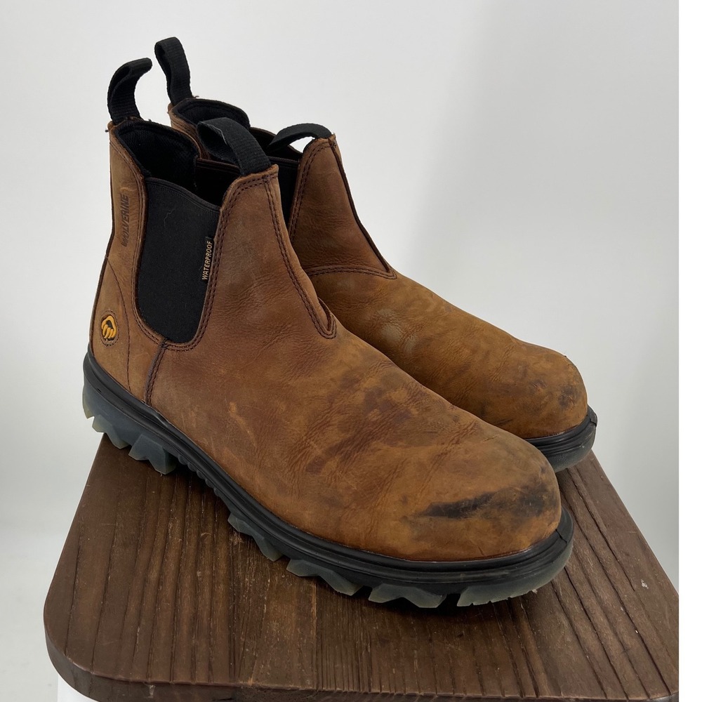 Wolverine I-90 Romeo CarbonMax WP Work Boots Sudan Brown Leather W10791 Mens 9.5